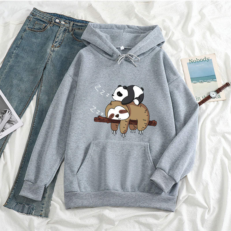 Printed Long Sleeve Loose-fitting Casual Pullover