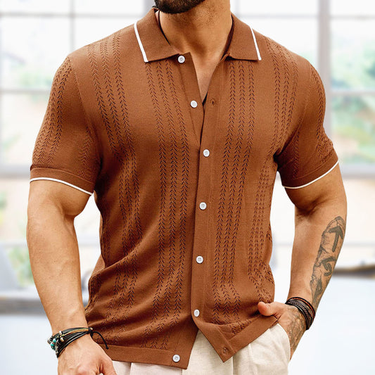 Short-sleeved button Polo Shirt