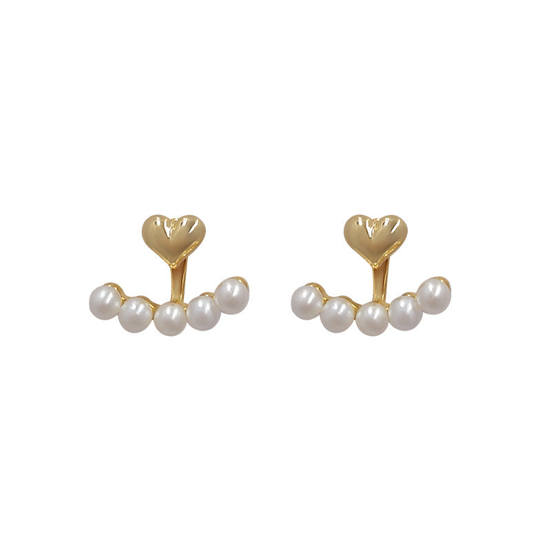 Silver Small Pearl Stud Earrings