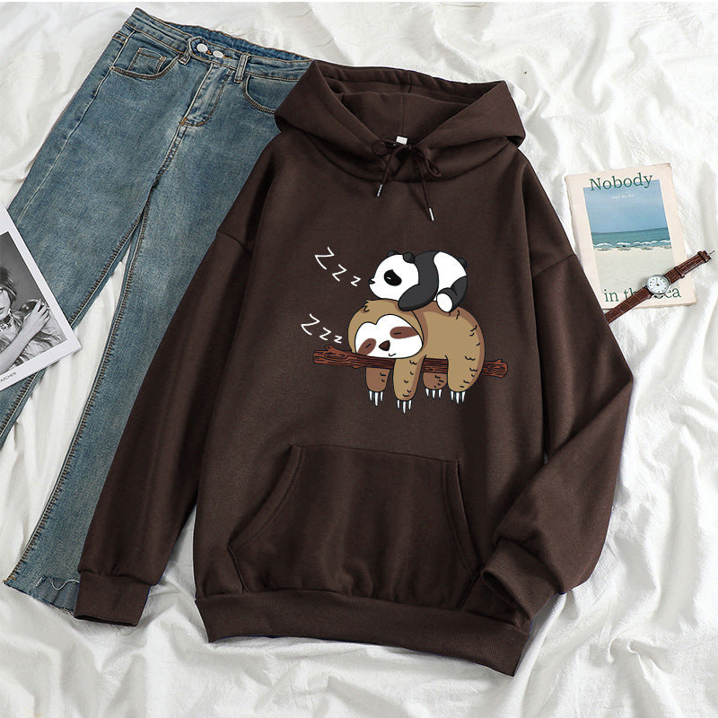 Printed Long Sleeve Loose-fitting Casual Pullover