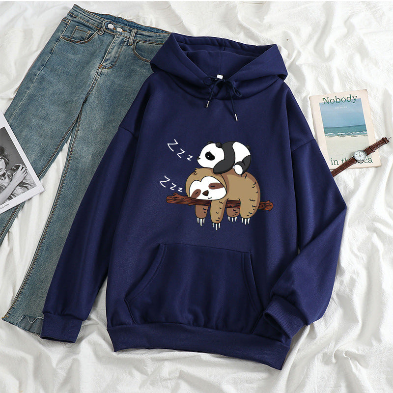 Printed Long Sleeve Loose-fitting Casual Pullover