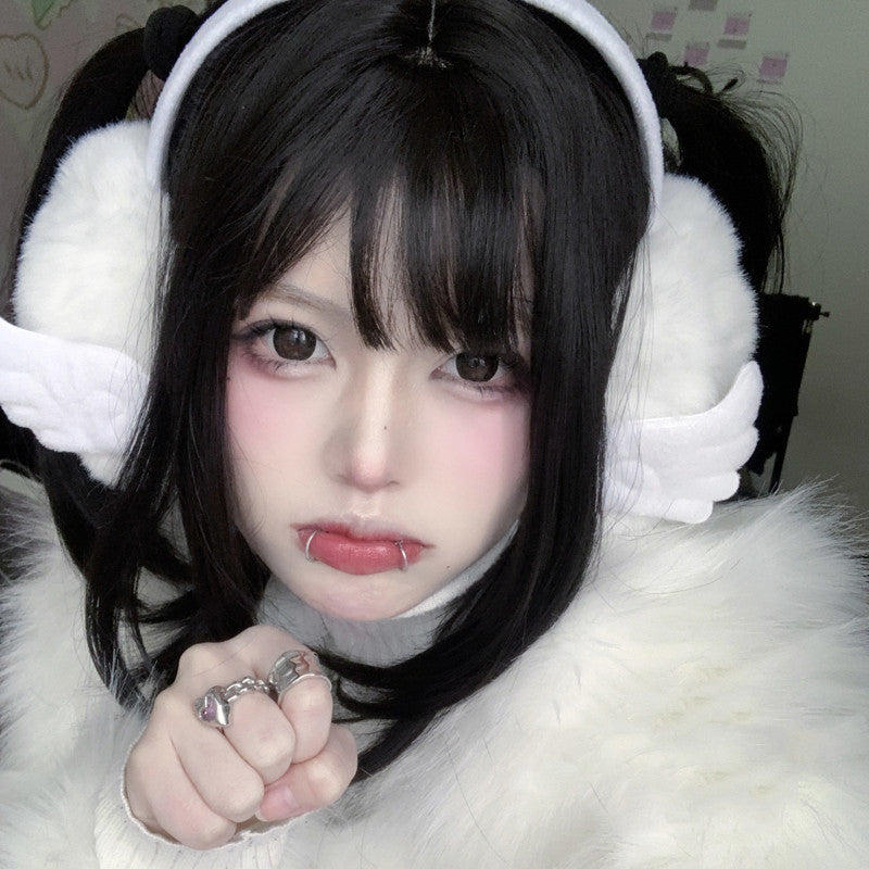 Y2K Angel Wing Warm Plush Earmuffs