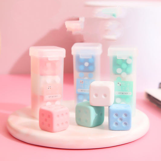 Kawaii dice rubber