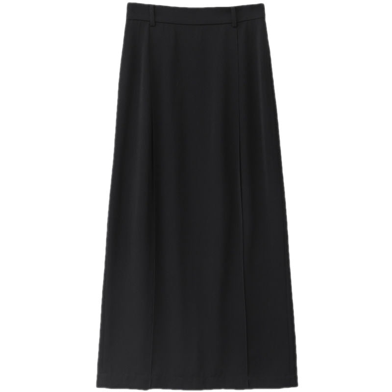 Street Style Black Pleated High Waist Skirt