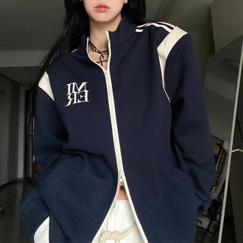 Thin Loose Retro Baseball Jacket