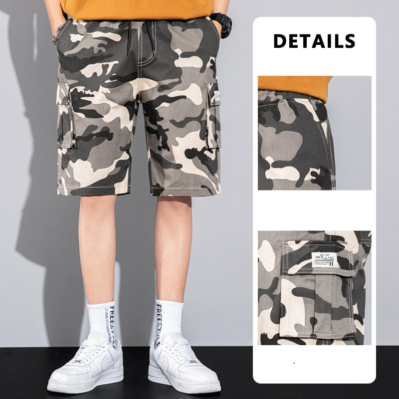 Casual Drawstring Cargo Shorts