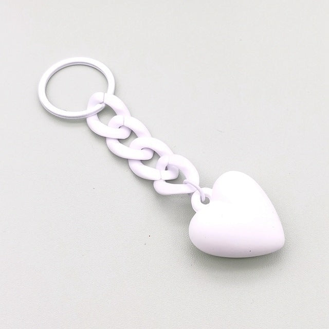 Heart-shaped Keychain Acrylic Chain Ring Accessories