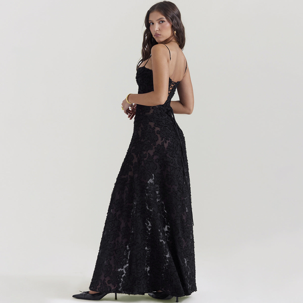 Elegant Evening Lace Dress