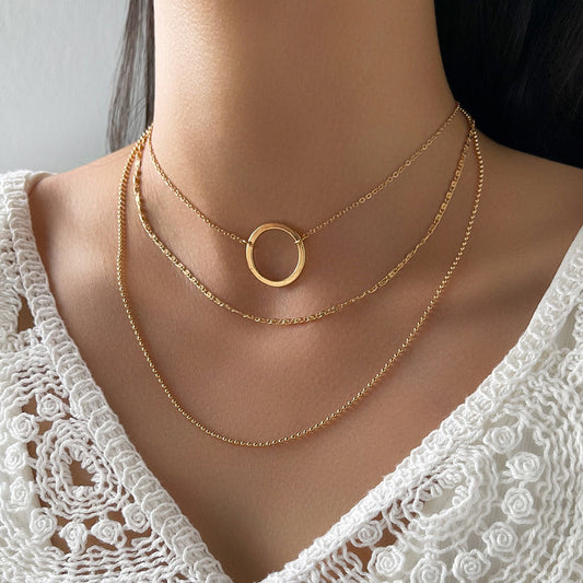 Circle Clavicle Chain Necklace