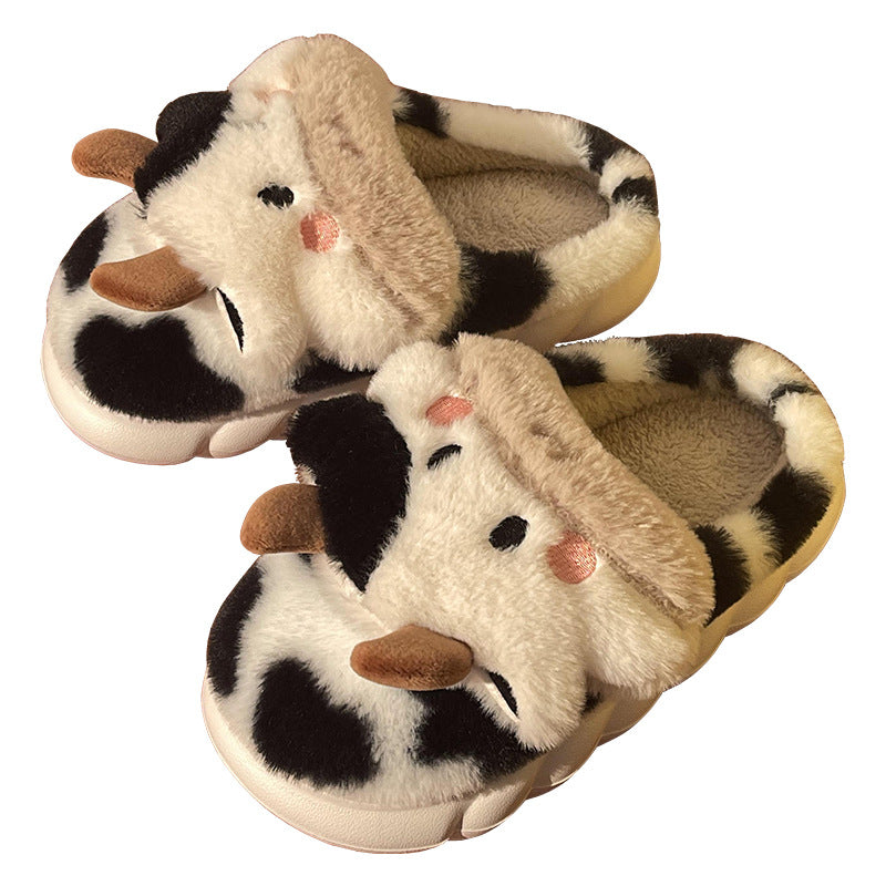 Cute cow animal slippers