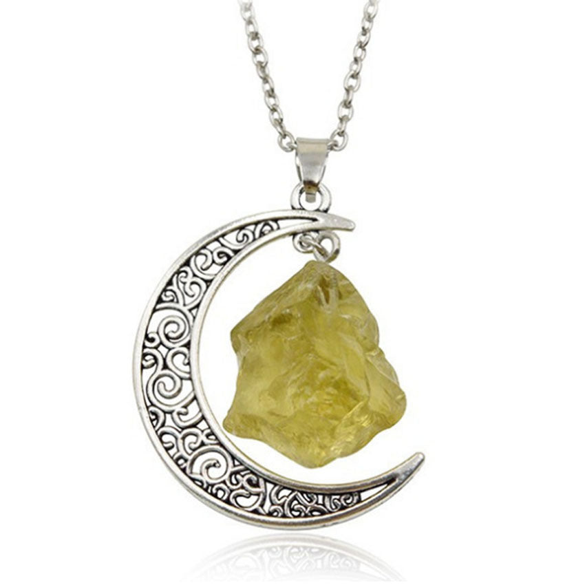 Moon crystal necklace