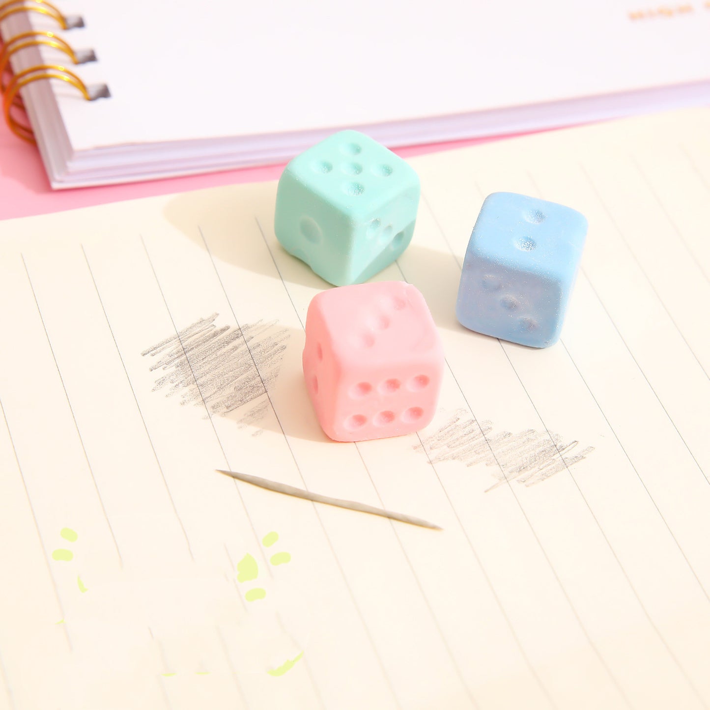 Kawaii dice rubber