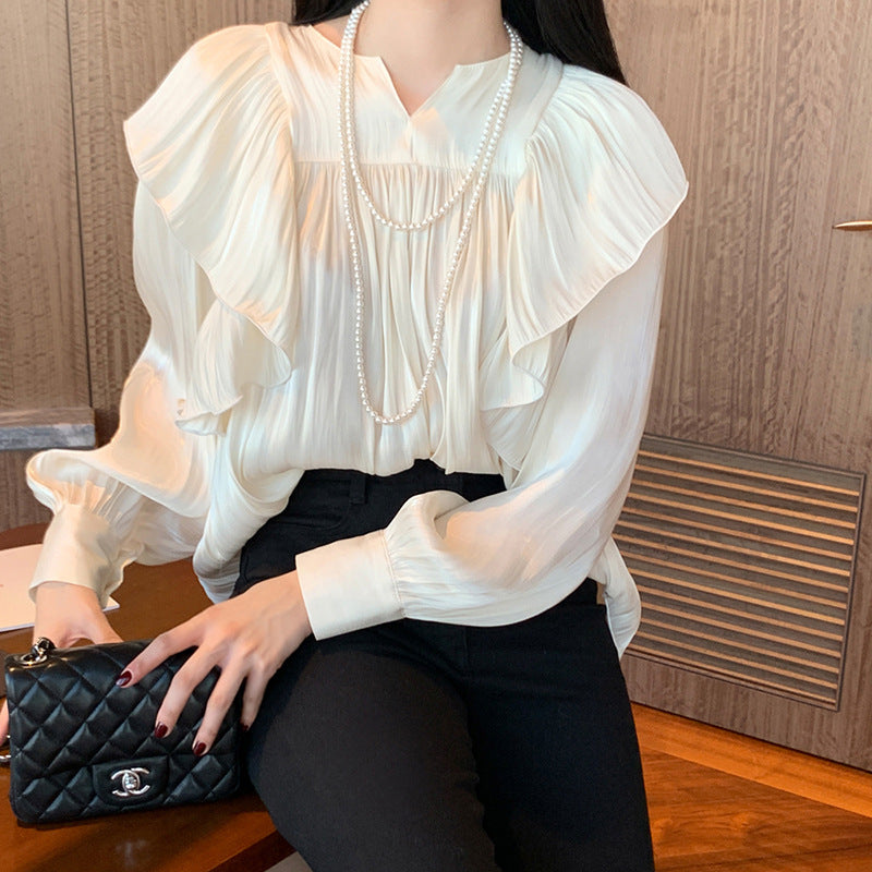 Elegant Temperament Ruffle Shirt