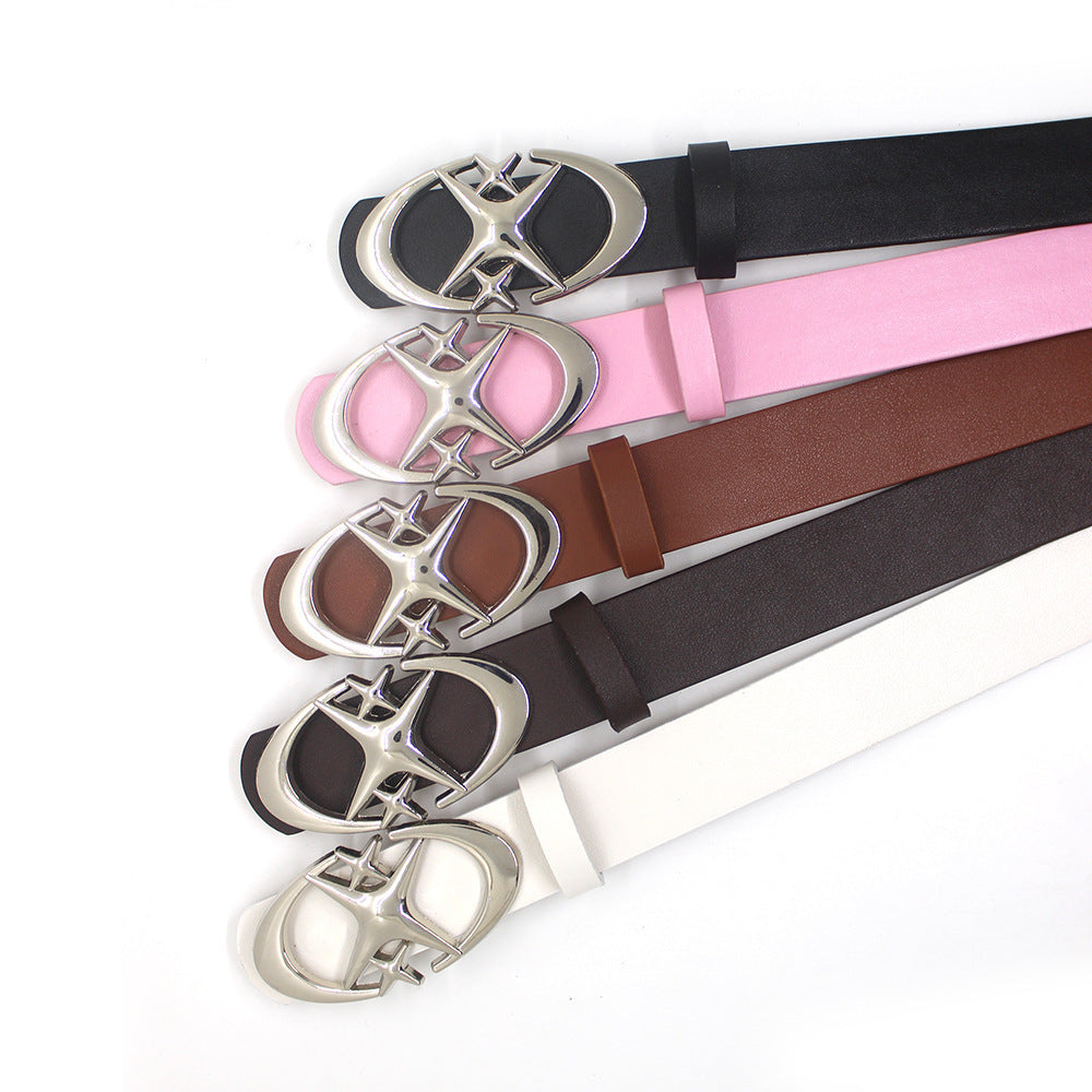 Moon Cross Star Buckle Belt