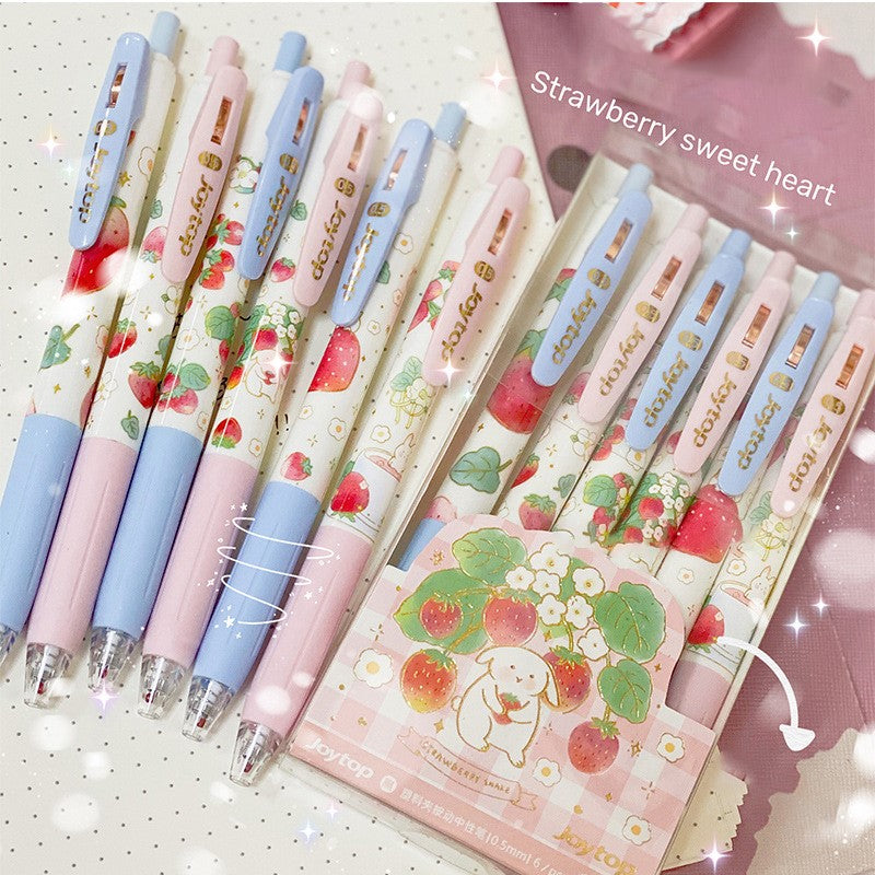 1PC Cute Gel Pens 0.5mm Kawaii Peach Strawberry