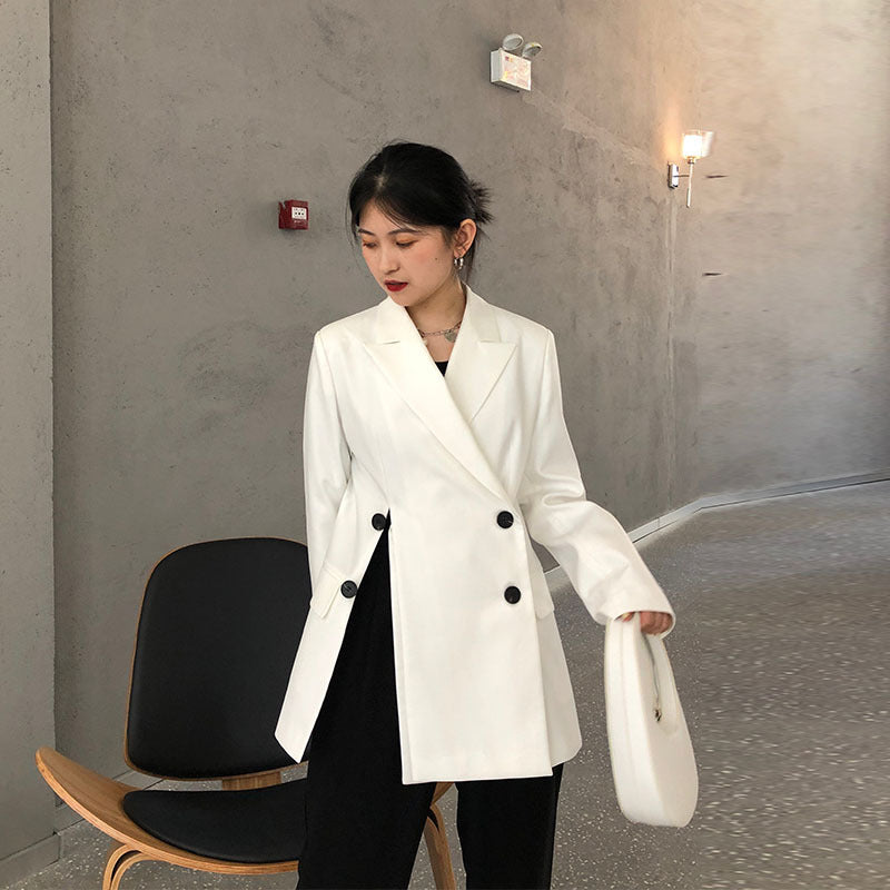 White Two Piece Design Sense Jacket