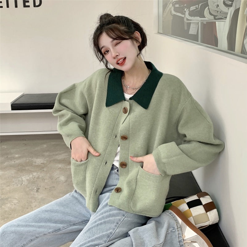 Soft  Long-sleeved Sweater Cardigan Jacket