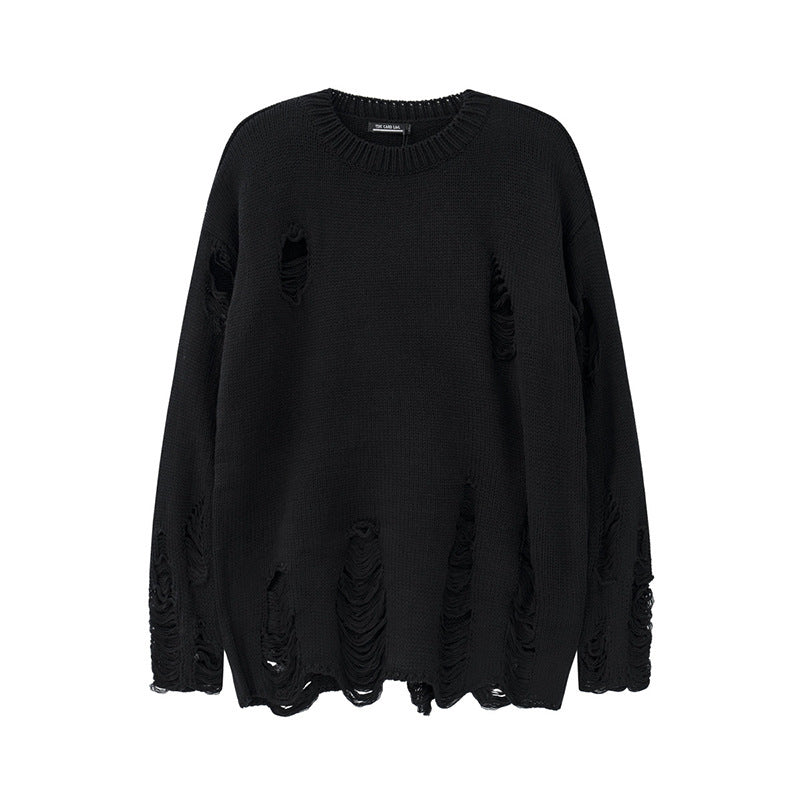 Loose Knitted Cut-out Sweater