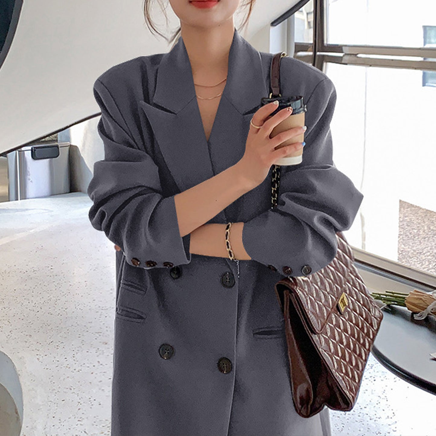 Womens Long Trench Coat, Classic Trench Coat, British Style Women's Coat Outerwear, Elegant Jacket For Women, Spring Clothing