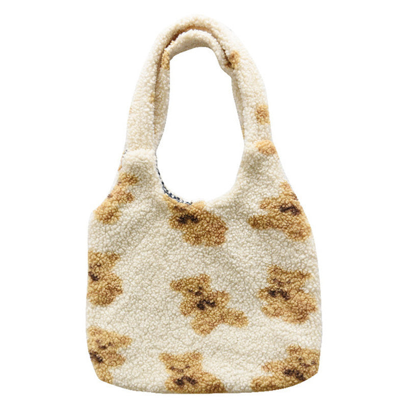 Cute Bear Print Shoulder Bag