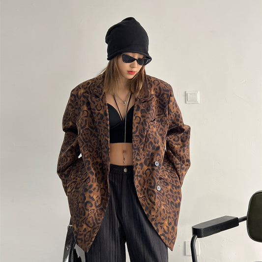 Chill Out Leopard Print Blazer