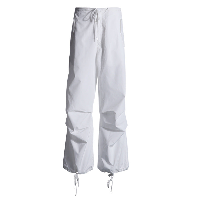 White loose fitted cargo pants