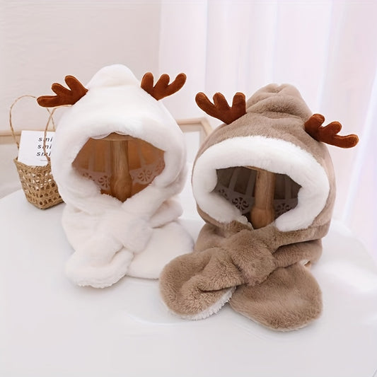 Cute animal hat and scarf Winter