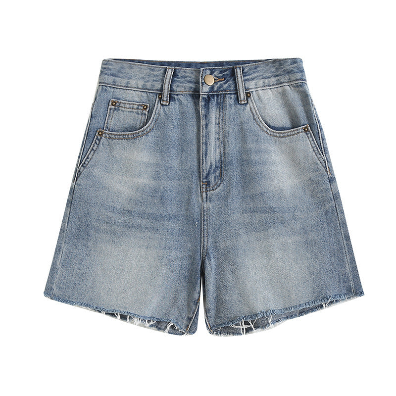 Retro Fashionable Baggy Denim Shorts