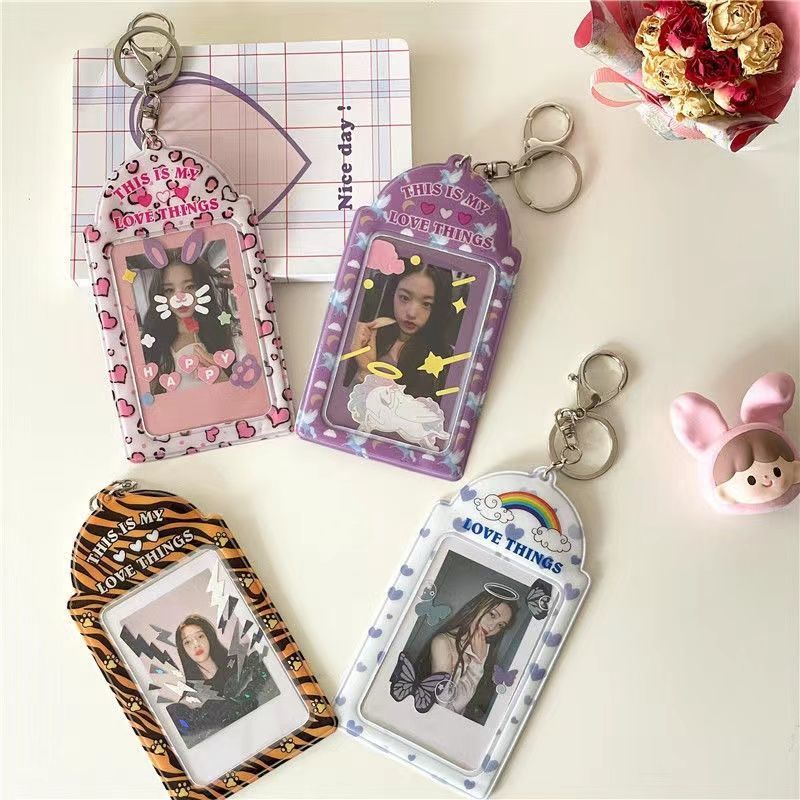 MINKYS Kpop Photocards Card Holder With Chain Protector Idol Photo Sleeves