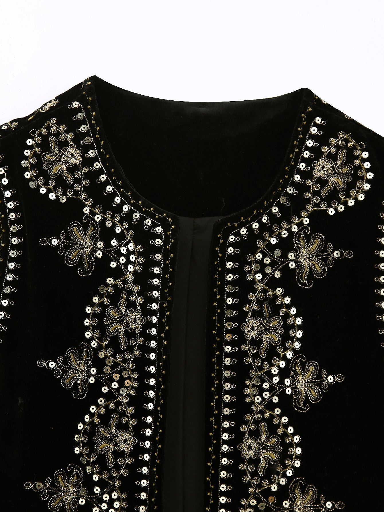 Casual Embroidered Velvet Vest