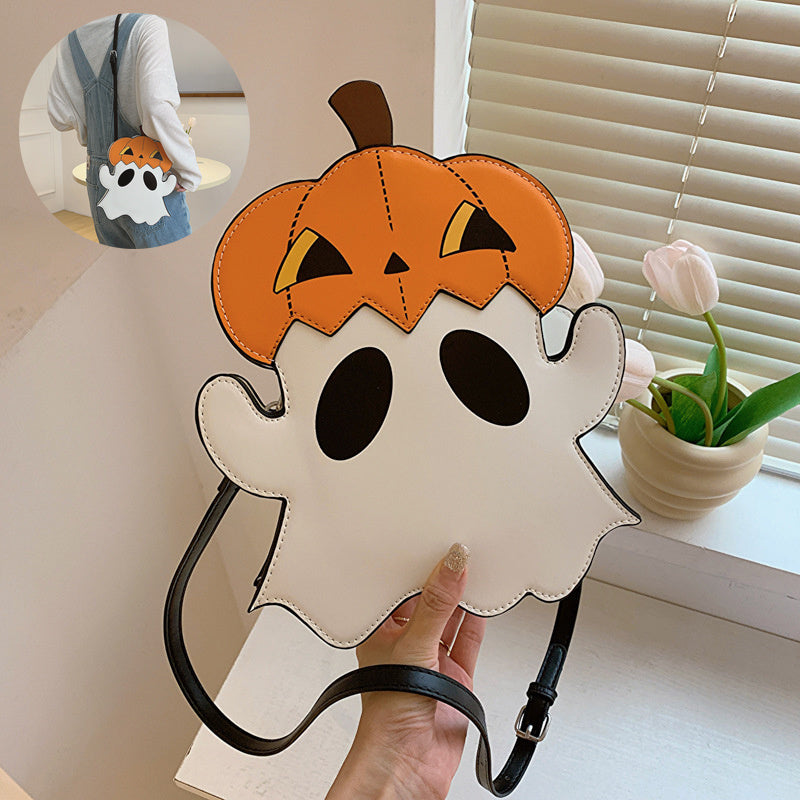 Halloween Pumpkin Ghost Cartoon shoulder bag