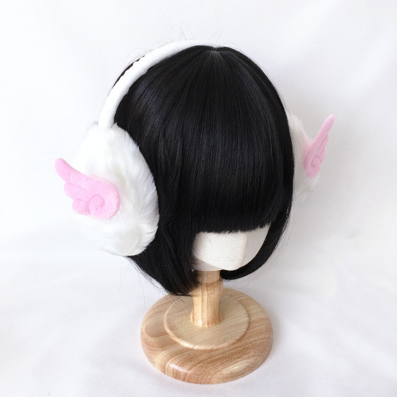 Y2K Angel Wing Warm Plush Earmuffs