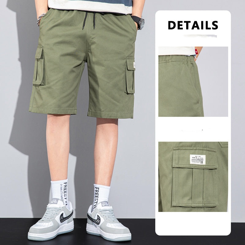 Casual Drawstring Cargo Shorts