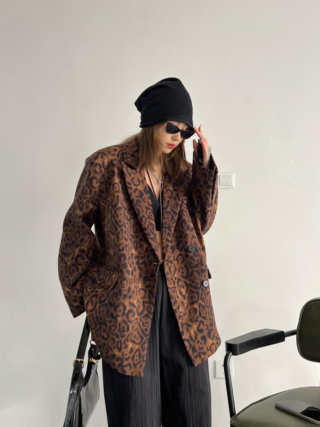 Chill Out Leopard Print Blazer