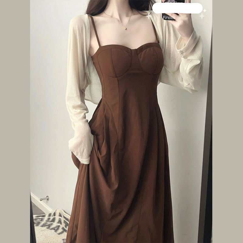 Brown Peplum Dress