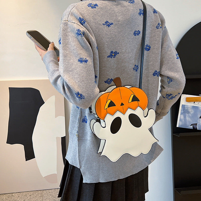 Halloween Pumpkin Ghost Cartoon shoulder bag