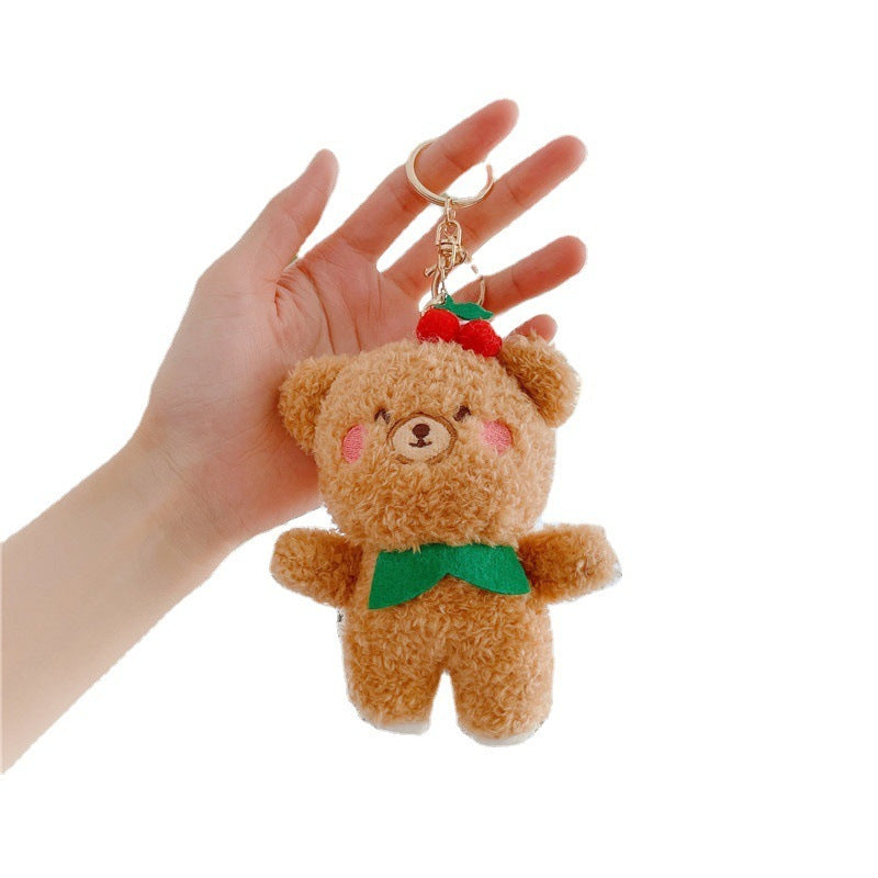 Plush Toy Strawberry Bear/Rabbit Toy Keychain Pendant