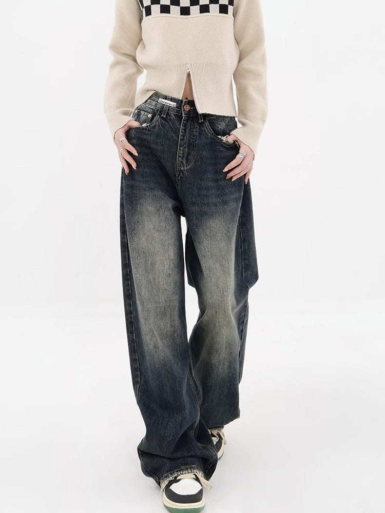 Autumn Retro Design High Waist Jeans